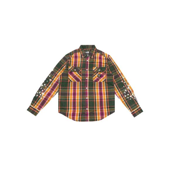 Billionaire Boys Club Horizon Plaid Cotton Flannel Button-Down Shirt
